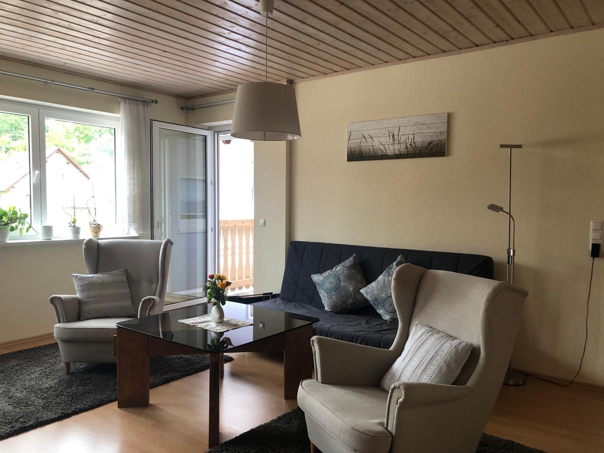 Ferienwohnung Am Gruenen Band Hellingen Bagian luar foto